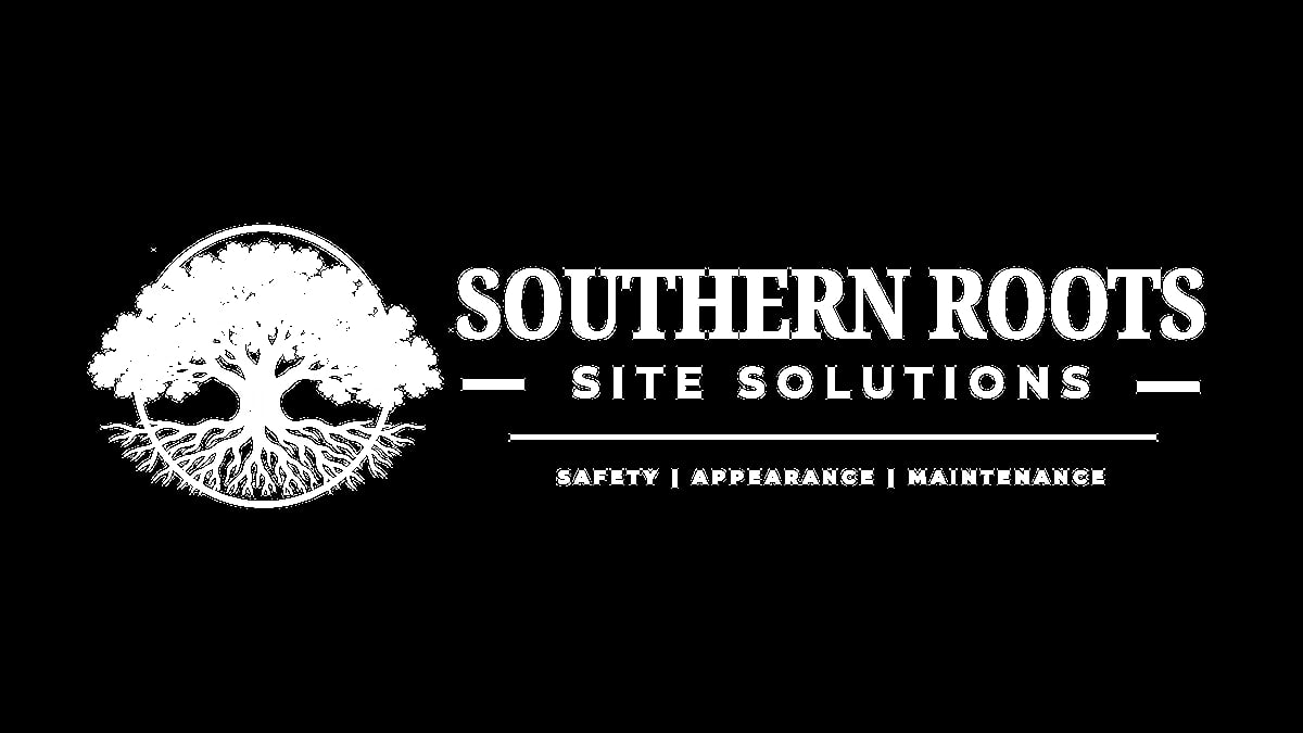 Southern Roots Site Solutions logo with tree icon and contact information